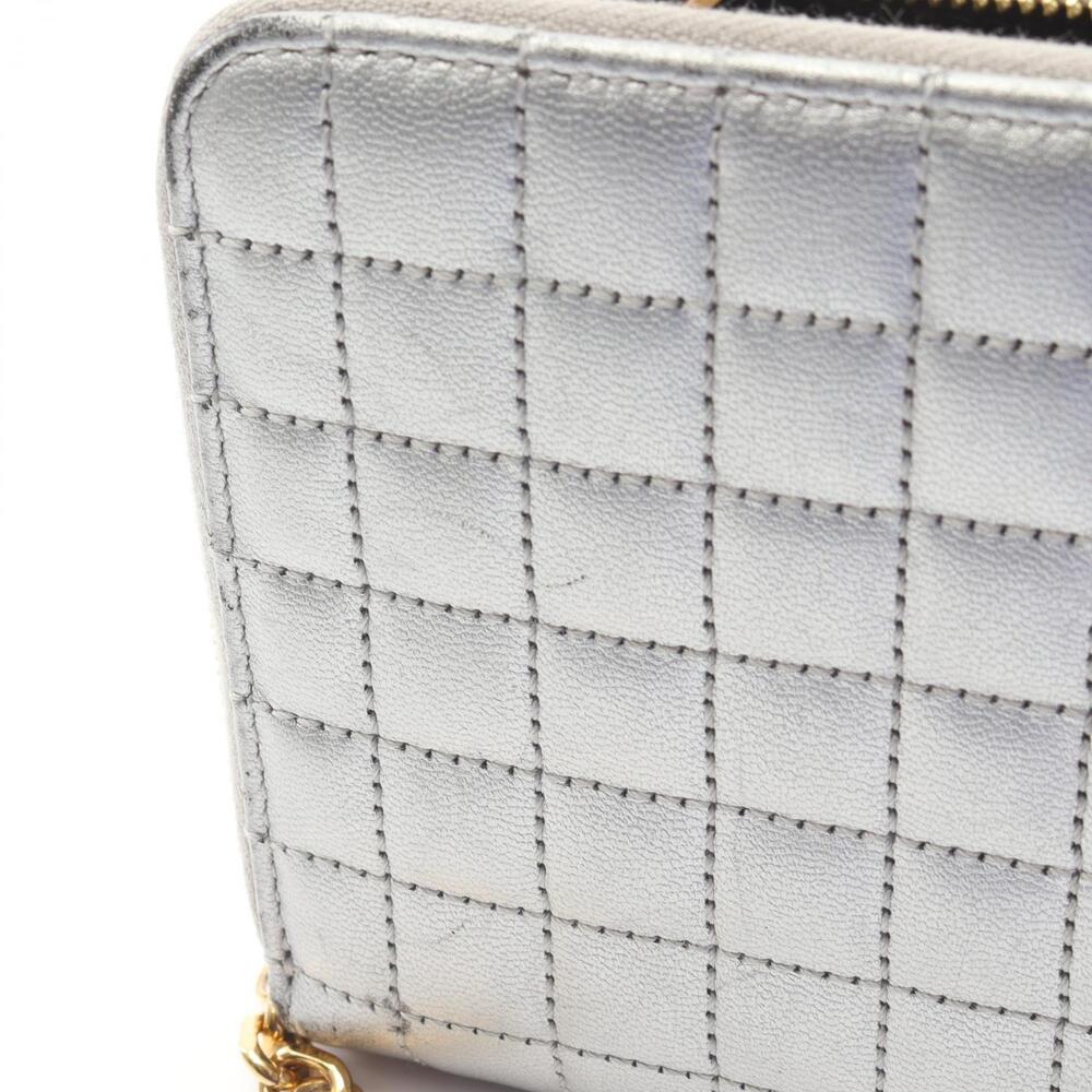 Celine Round Silver Wallet Charm Long Leather Zipped - Picture 11 of 12